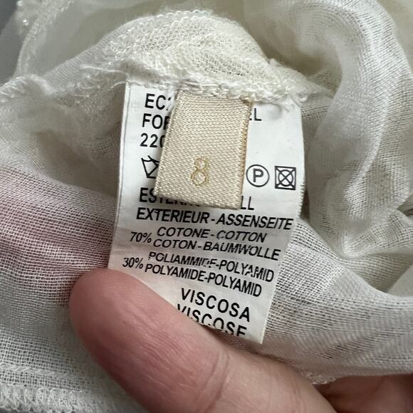 I Pinco Pallino Imelde & Stefano Cavalleri Girls 8 Cream Beaded Shift Mini Dress - Picture 10 of 12